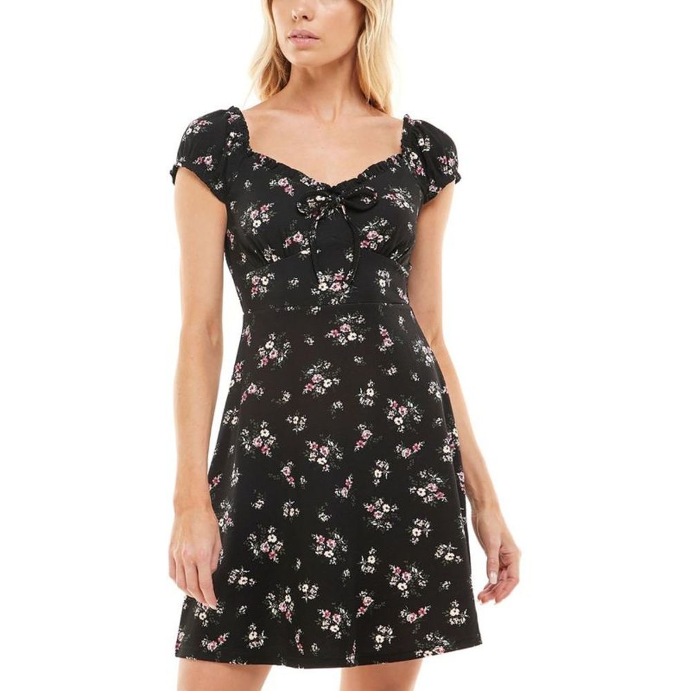 Ultra Flirt Black Floral Dress
